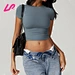 cropped fitted tee
